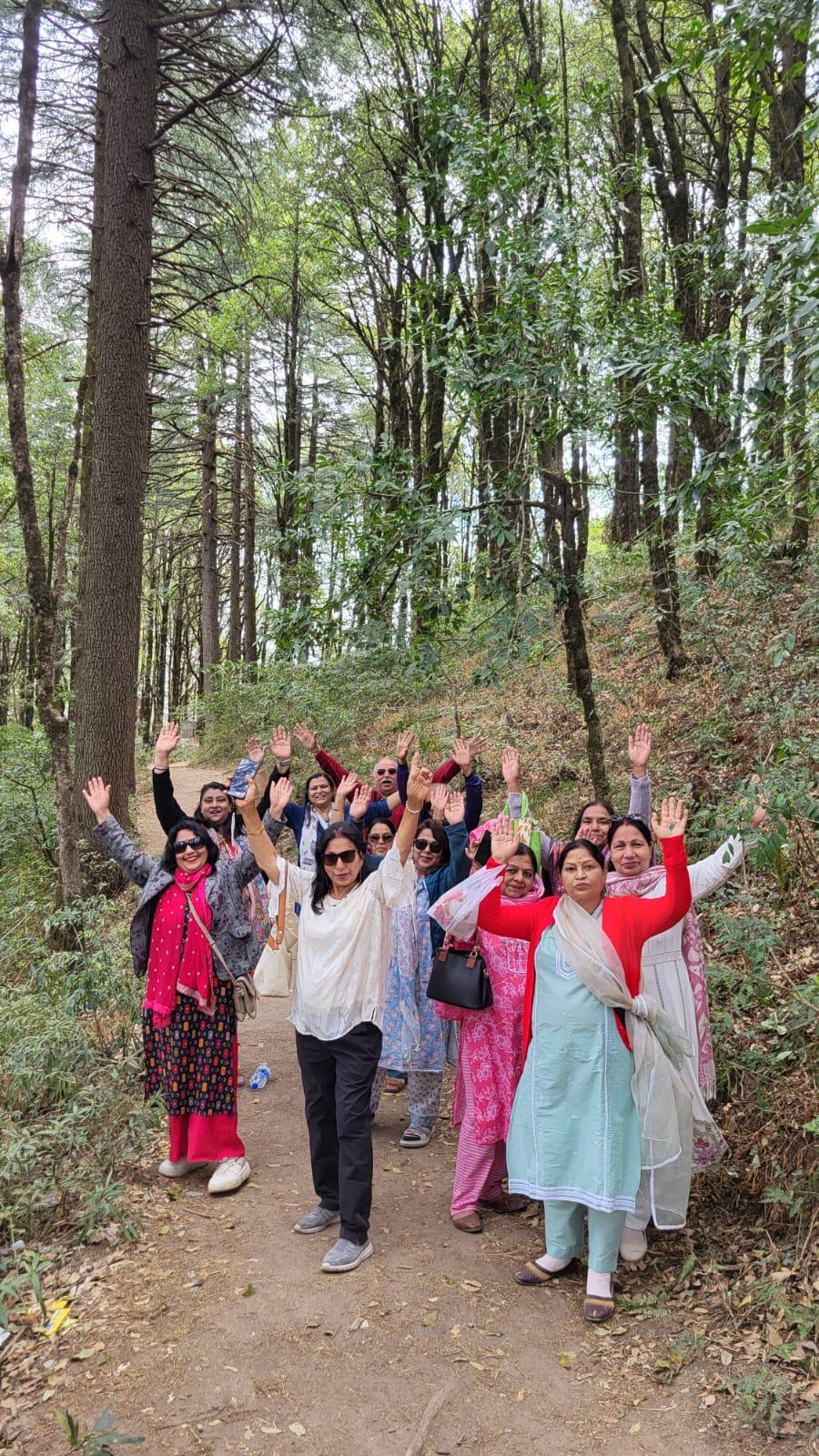 A family discovering the Himalayan landscape together