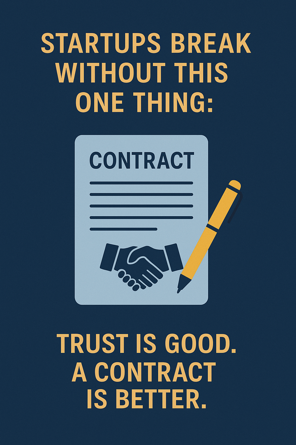 Startups Break Without This One Thing: Contracts|Trust is Good. A Contract is Better