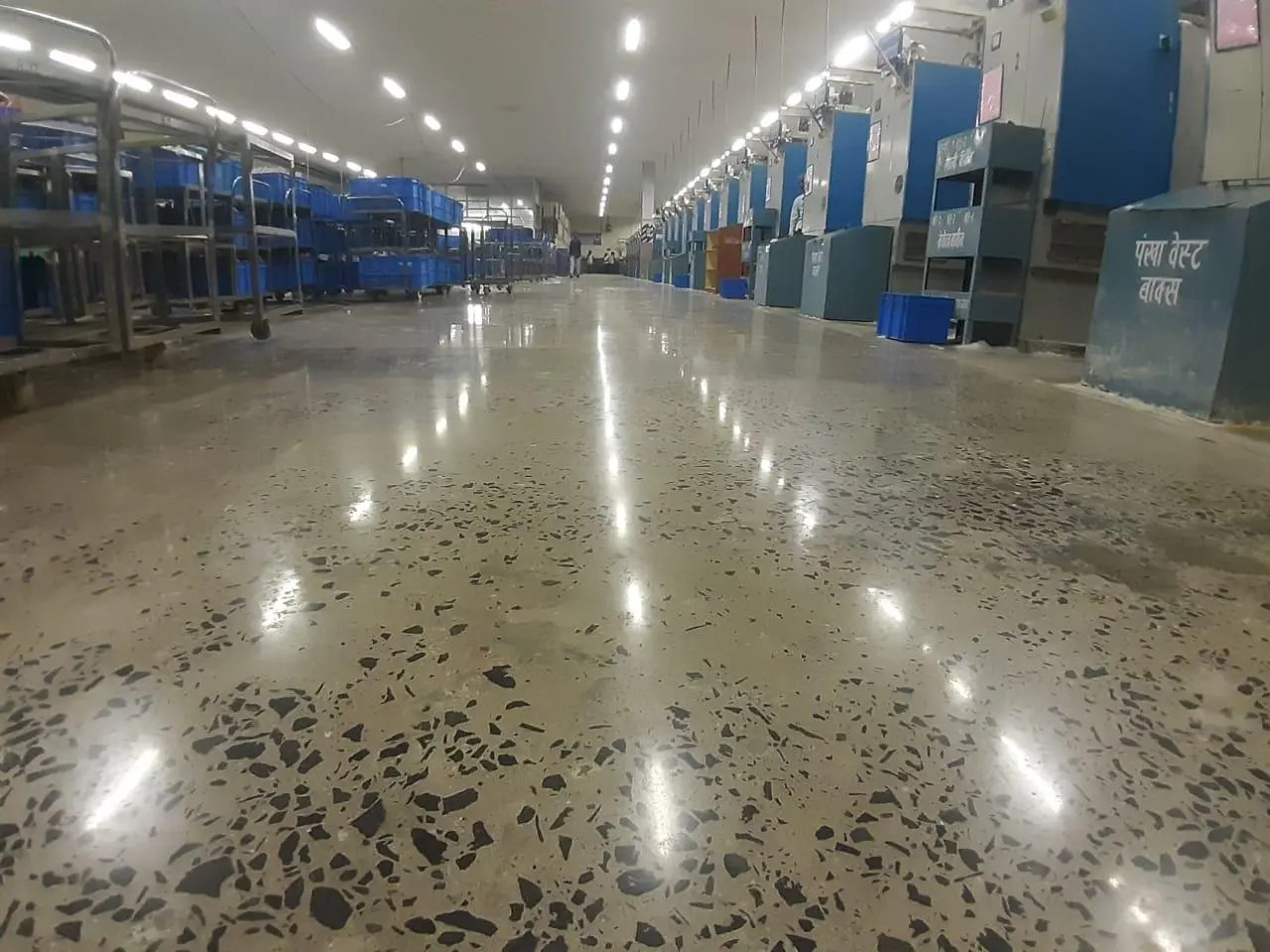 Warehouse floor in Kanpur before epoxy coating