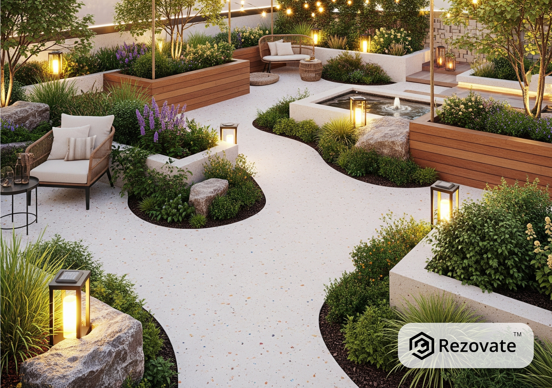 Terrazzo Inspiration for Luxurious Rooftop Gardens