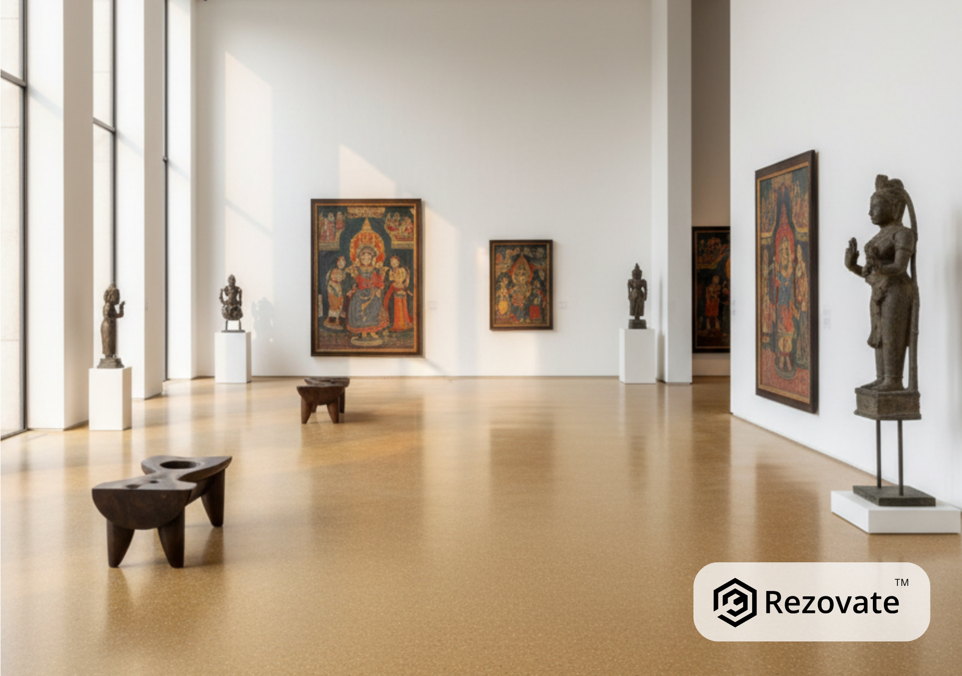 Terrazzo Inspiration for Modern Art Gallery In Delhi