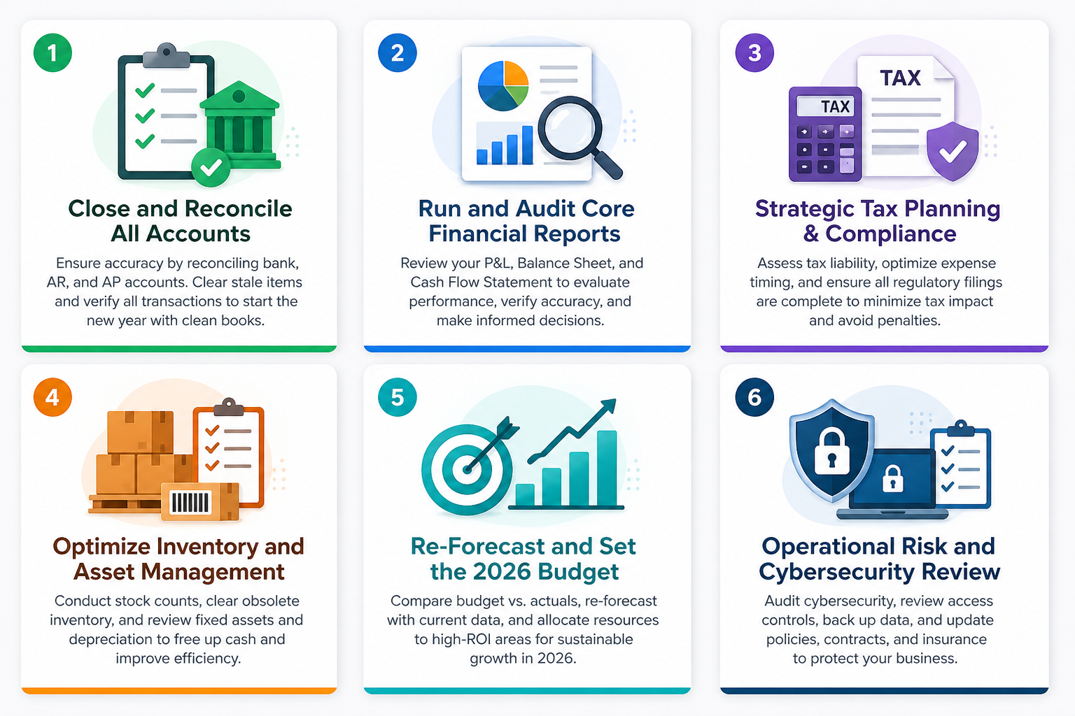 Illustration for year-end financial checklist and fiscal-year closing steps