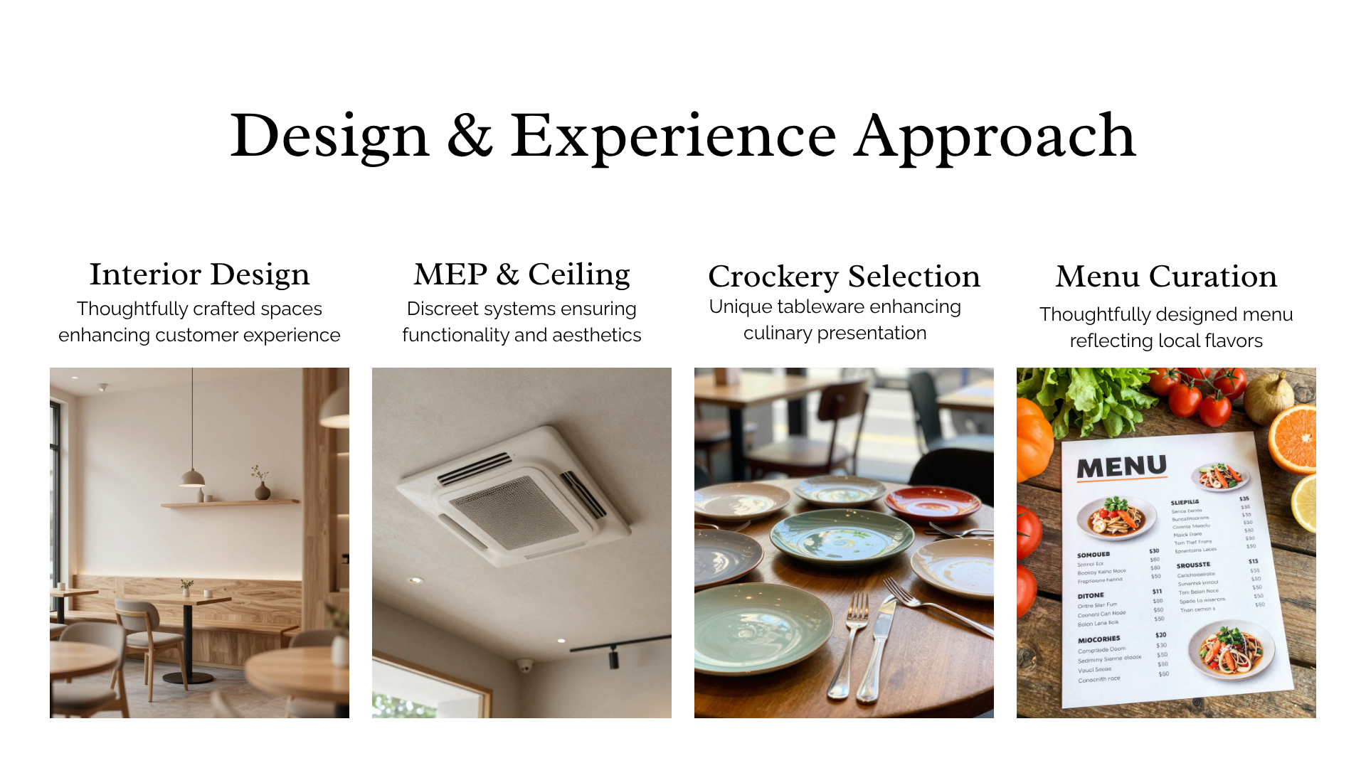 Interior reference with timber seating, pale walls and pendant lighting
