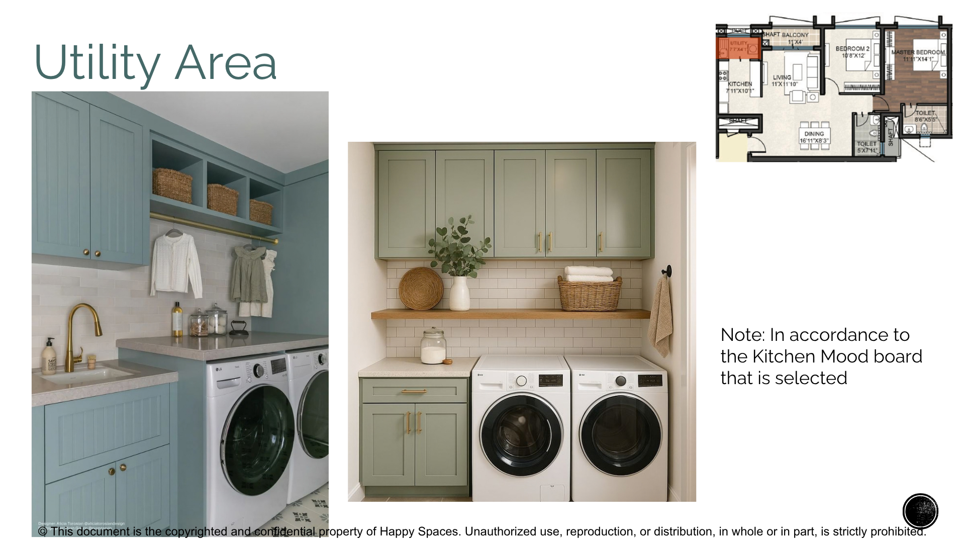 Utility room reference with overhead cabinets, countertop and laundry appliances