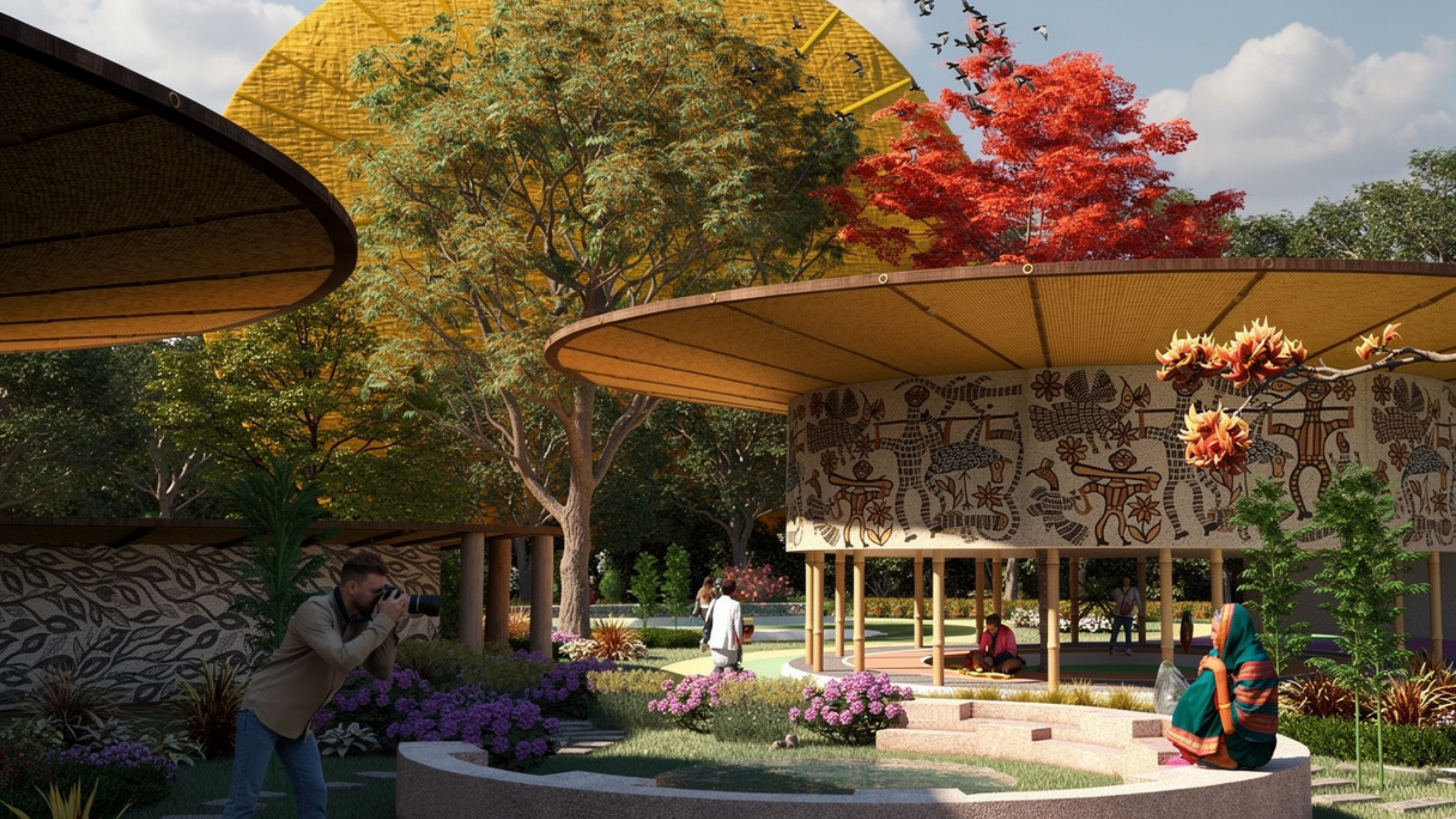 Jharkhand museum landscape design visualization