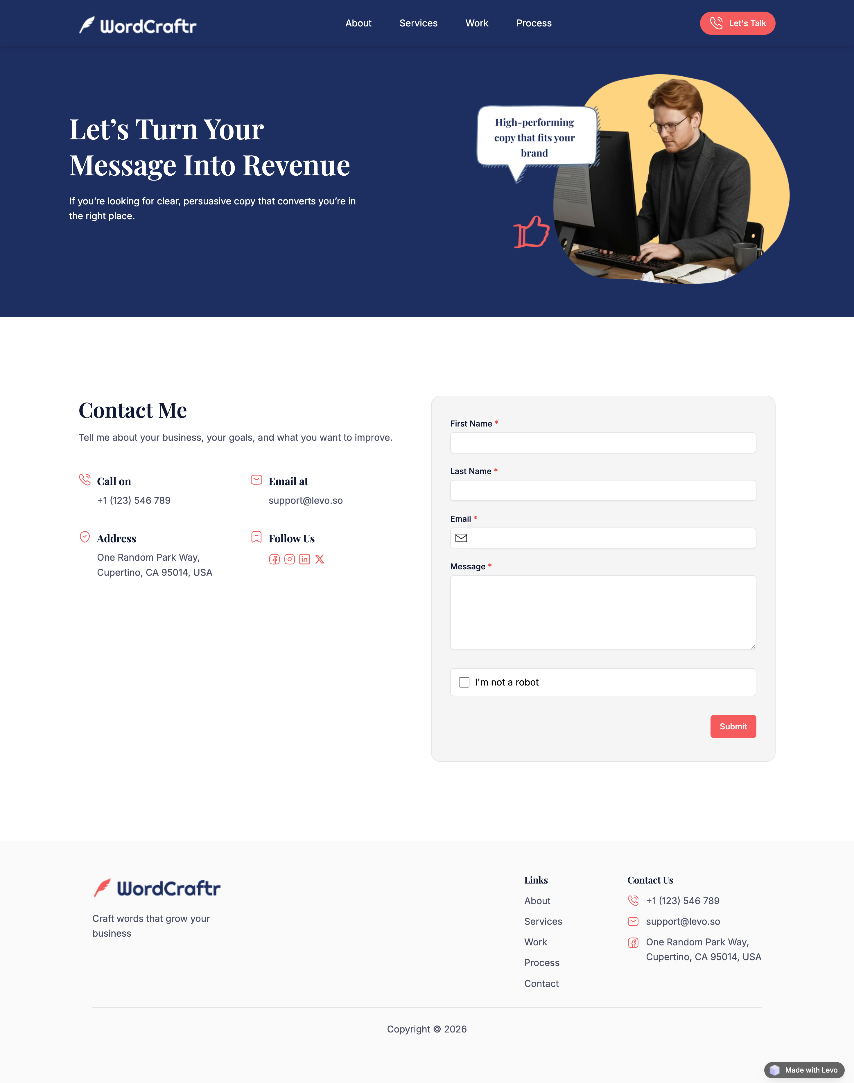 Contact Us - WordCrafter Copywriter Portfolio
