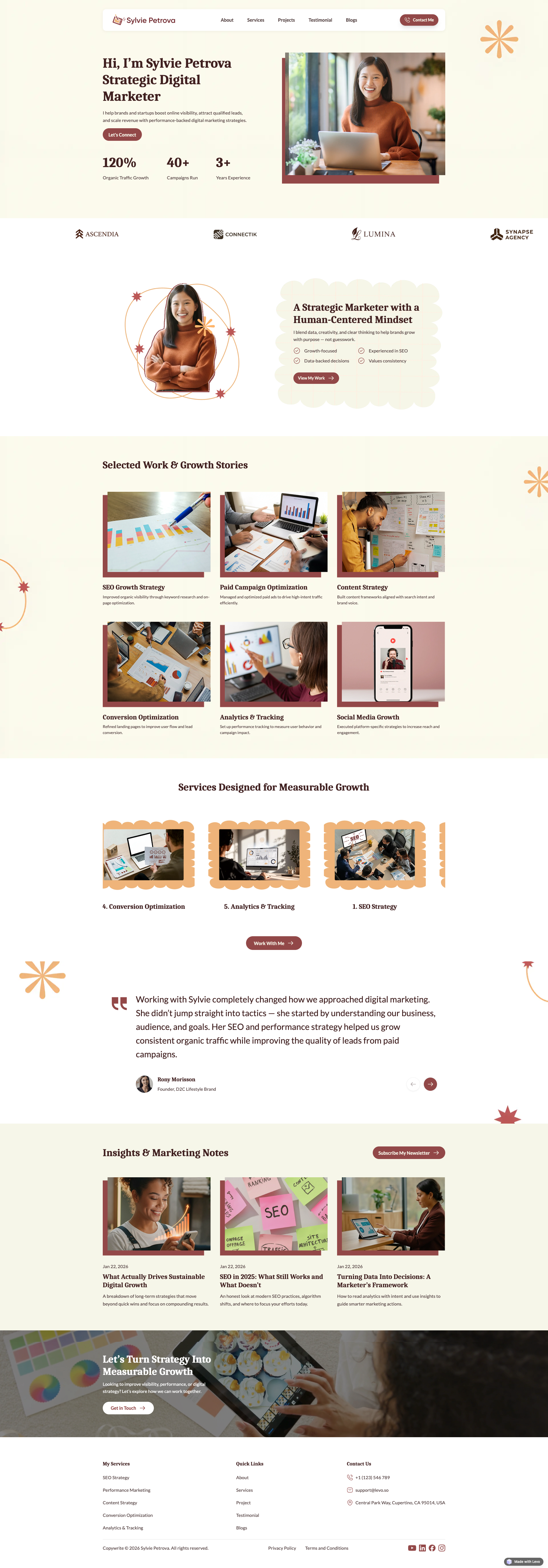 Sylvie Petrova Digital Marketer Portfolio