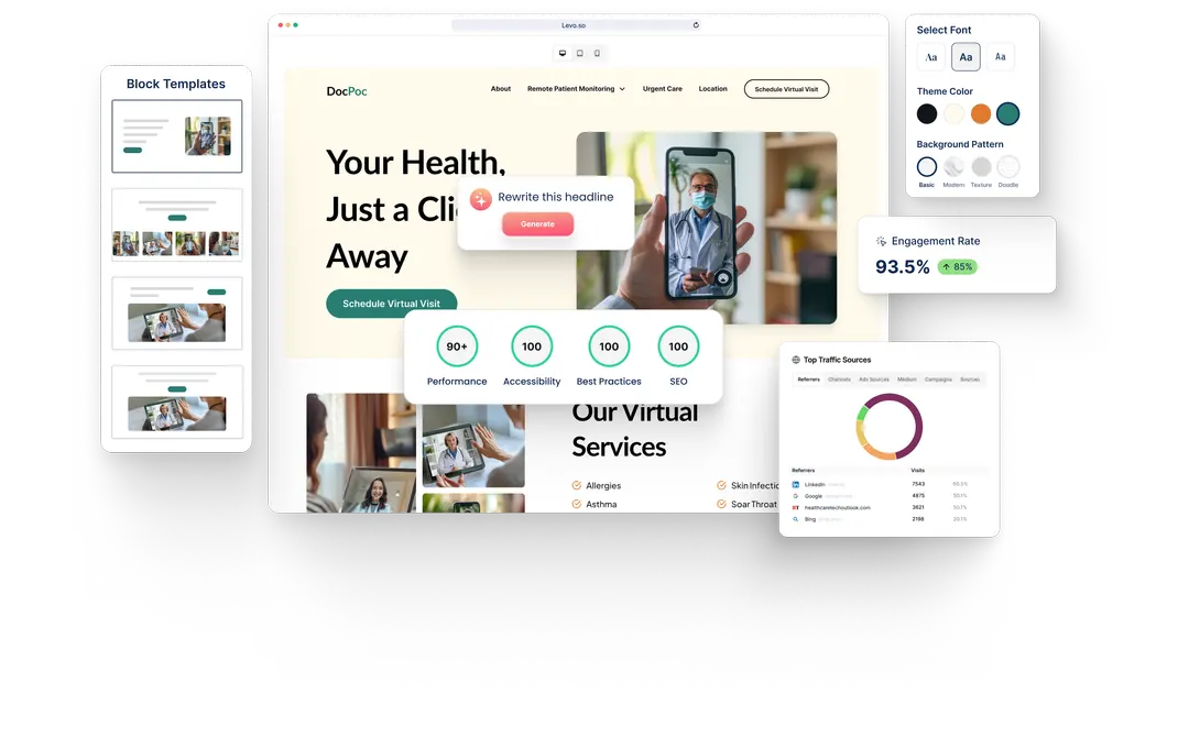 A Doctor website built with HeyLevo