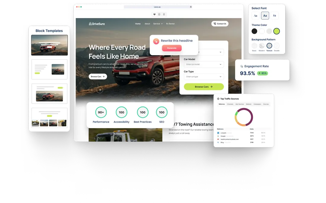 A Mechanic website built with HeyLevo