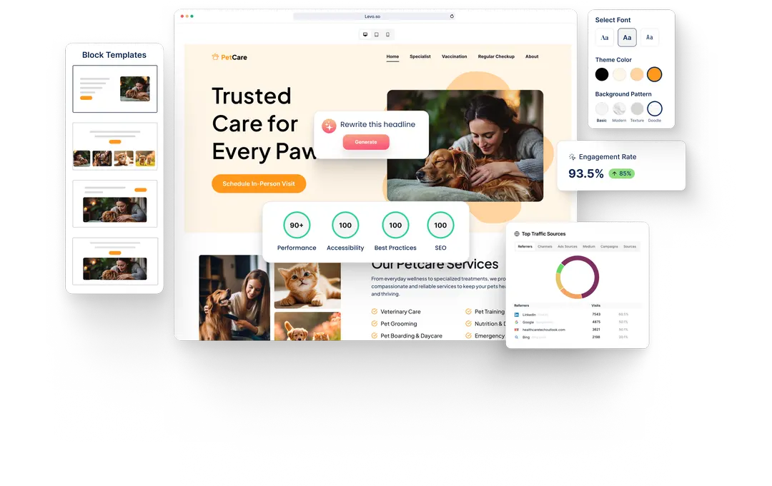 A Dog Walker website built with HeyLevo