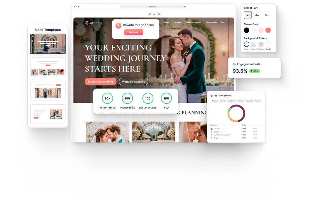 A Wedding Planning website built with HeyLevo