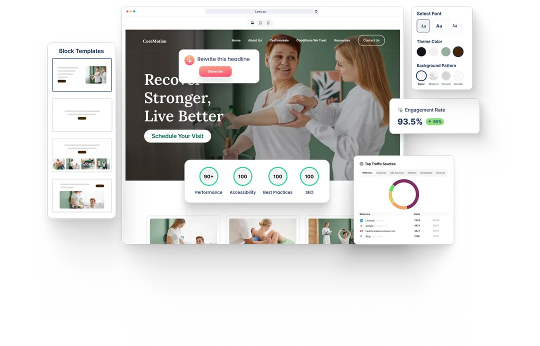 A Medical Clinic website built with HeyLevo