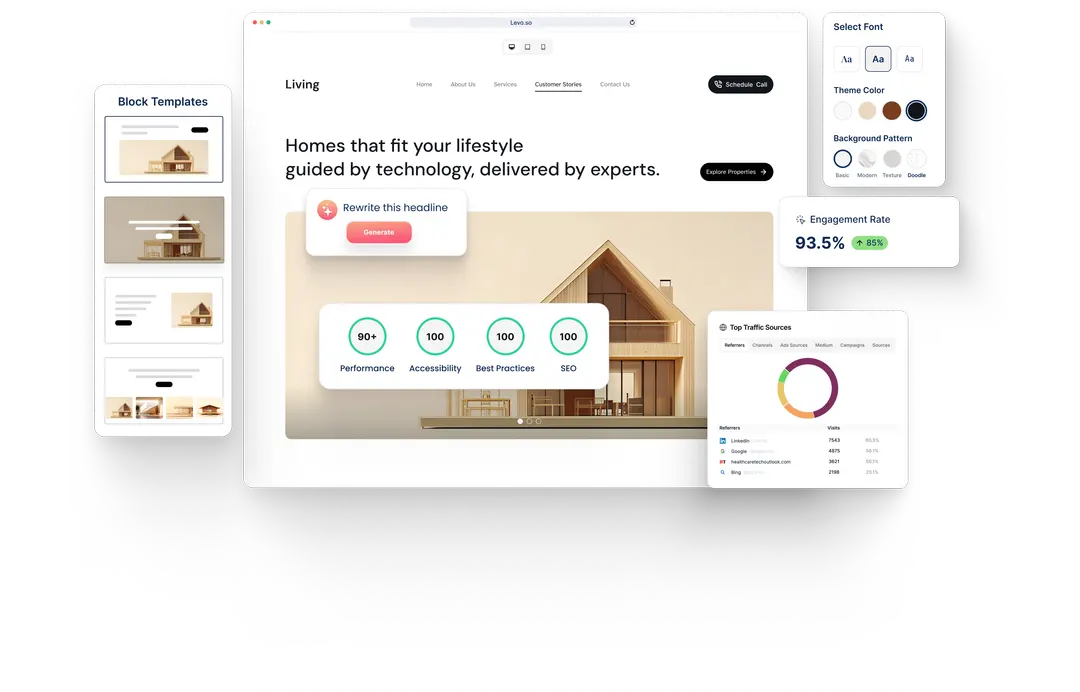 A Architecture Firm website built with HeyLevo