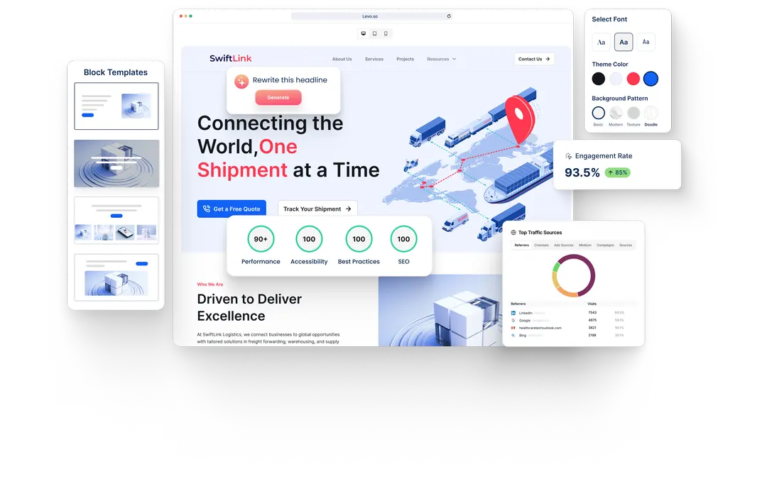A Postal Service website built with HeyLevo