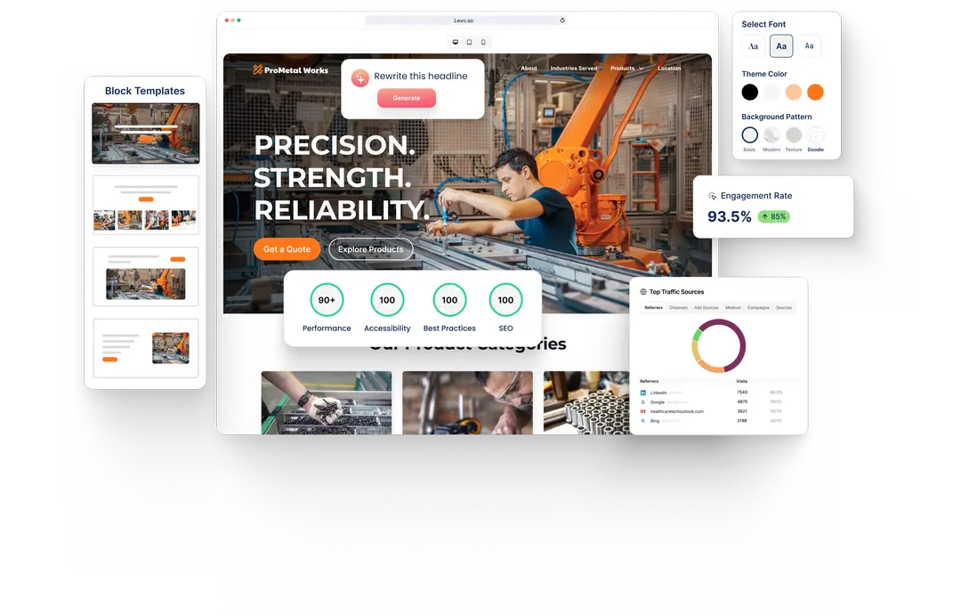 A Gemstone Processing website built with HeyLevo