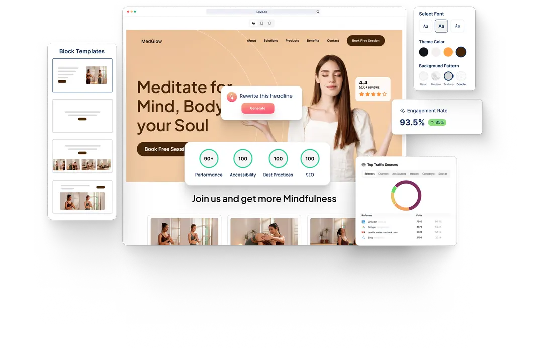 A Meditation website built with HeyLevo