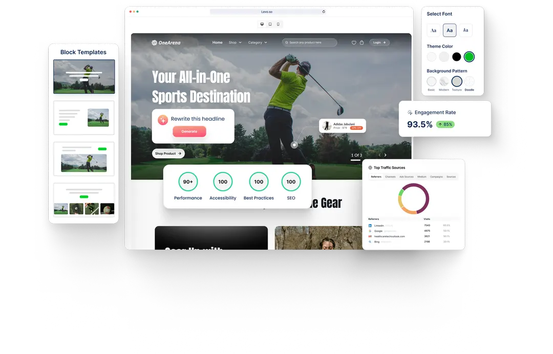 A Tennis Coach website built with HeyLevo