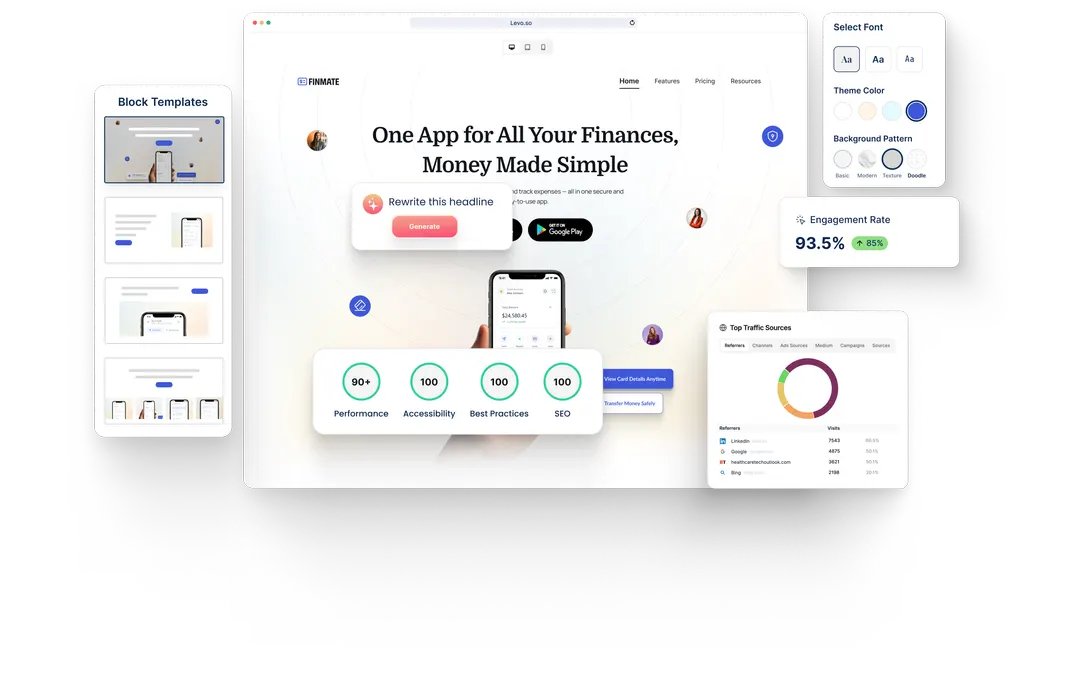 A App Launch website built with HeyLevo