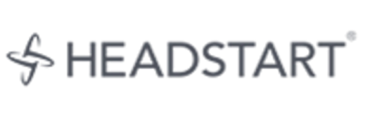 Headstart logo on black background