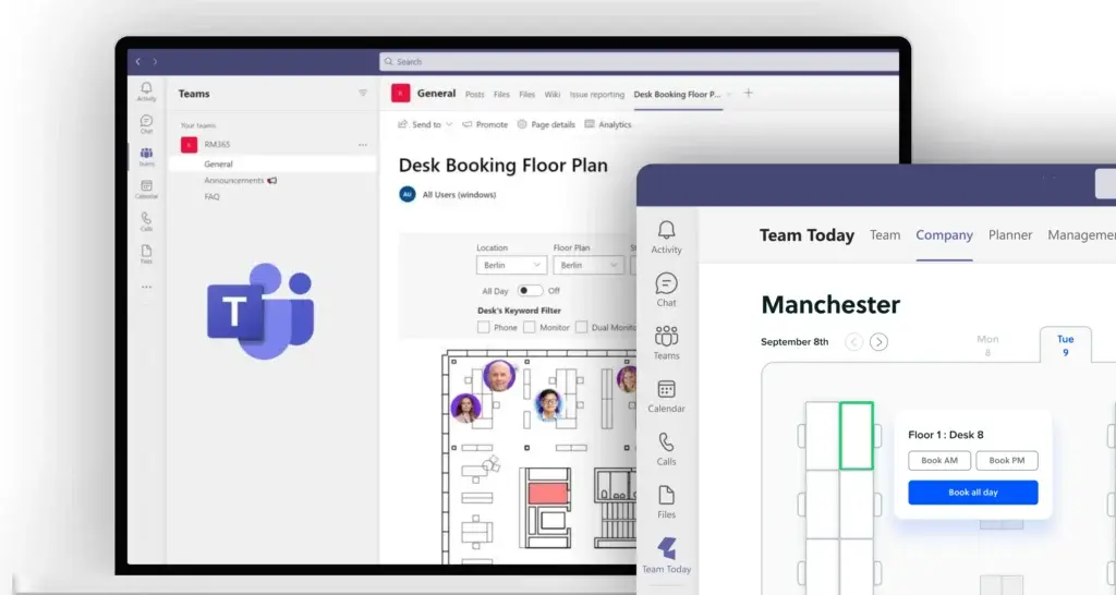 Desk booking system
