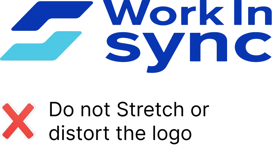 WorkInSync logo stretched out of proportion.