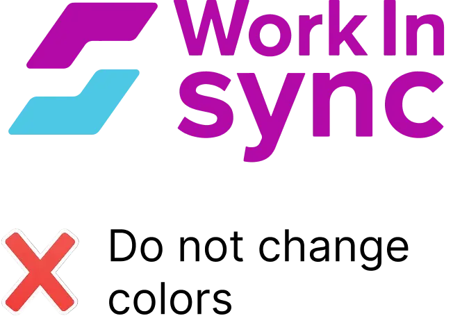 WorkInSync logo recoloured in magenta.