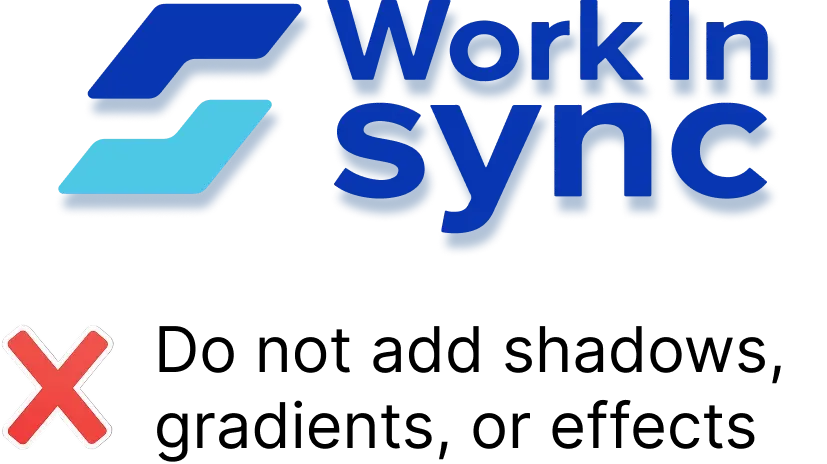 WorkInSync logo with a drop shadow.