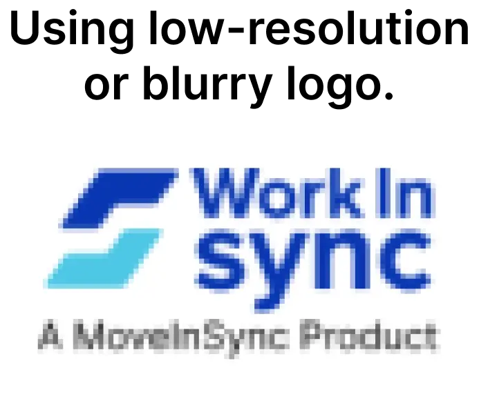Blurry, pixelated WorkInSync logo.