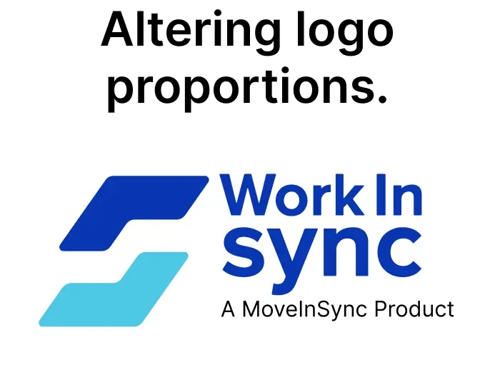 WorkInSync logo with mismatched icon and wordmark proportions.