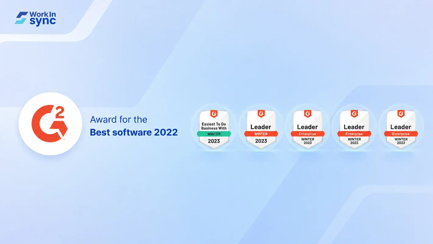 WorkInSync Wins G2 Best Software Award 2022