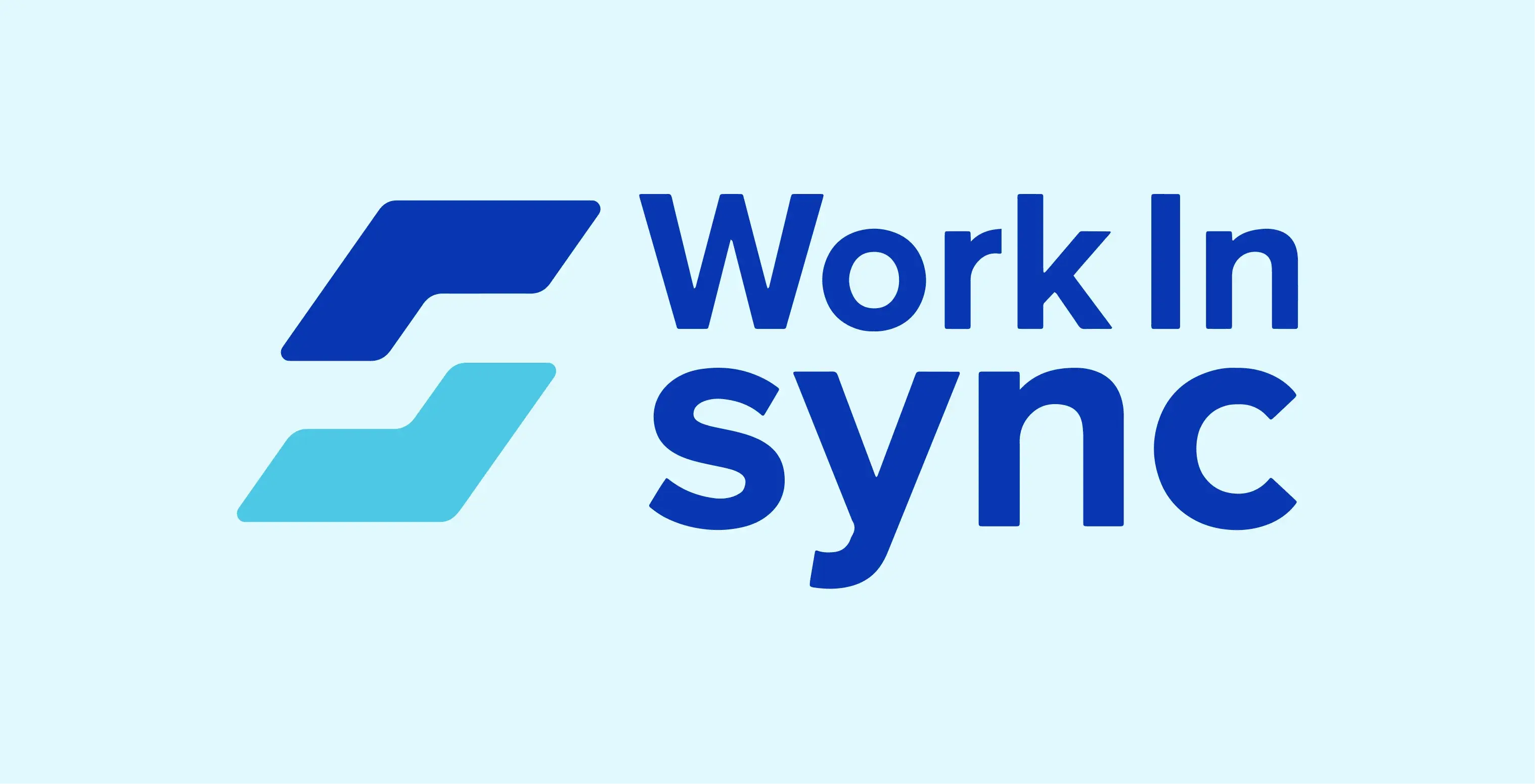 Full-colour WorkInSync logo on a light cyan background.