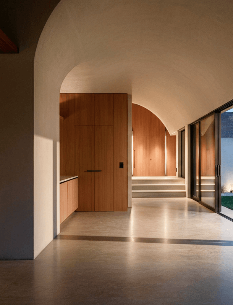 An interior corridor at Suhana Residence