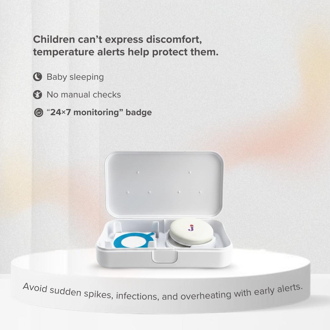 wearable continuous baby temperature monitor