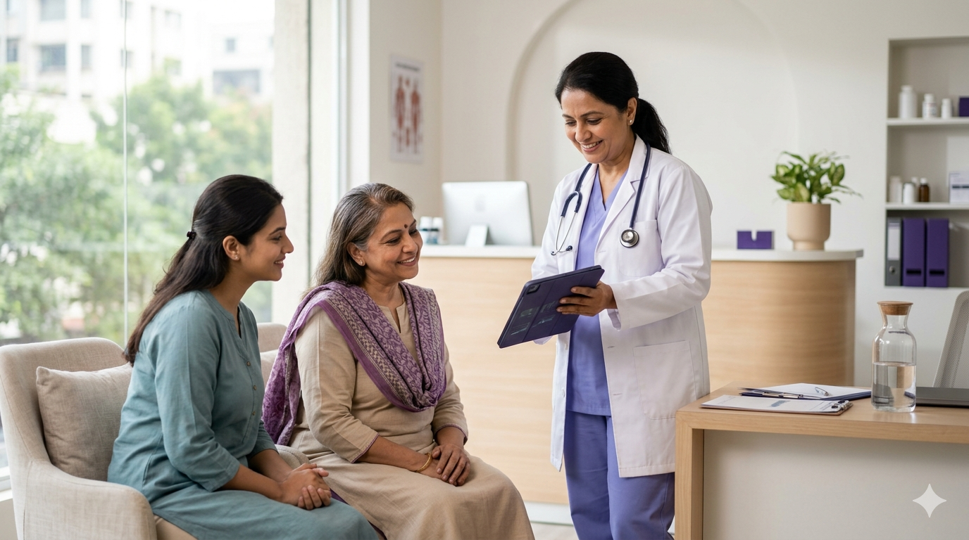 Doctor with patient